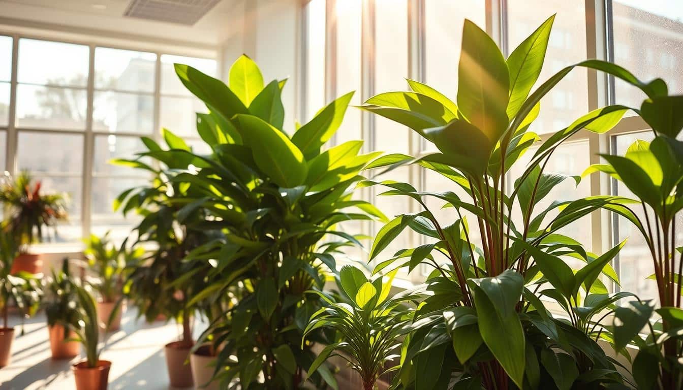 VOC absorption through office plants