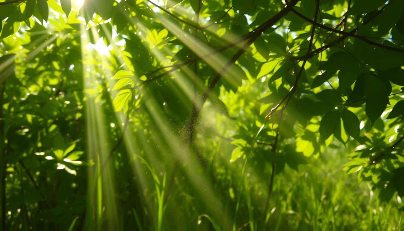 localized humidity from transpiring plants