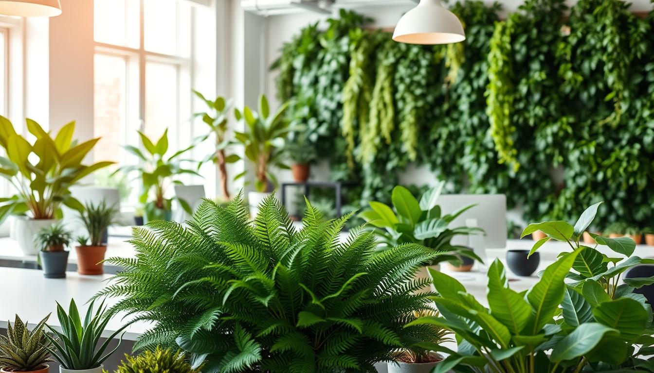 real plants in shared workspaces