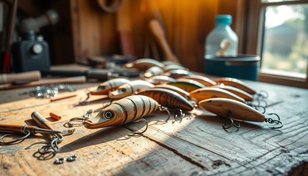 DIY wooden fishing lures