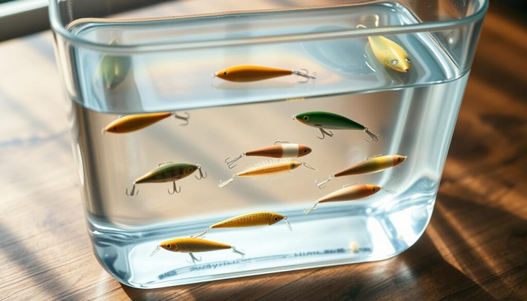 buoyancy test biodegradable lures