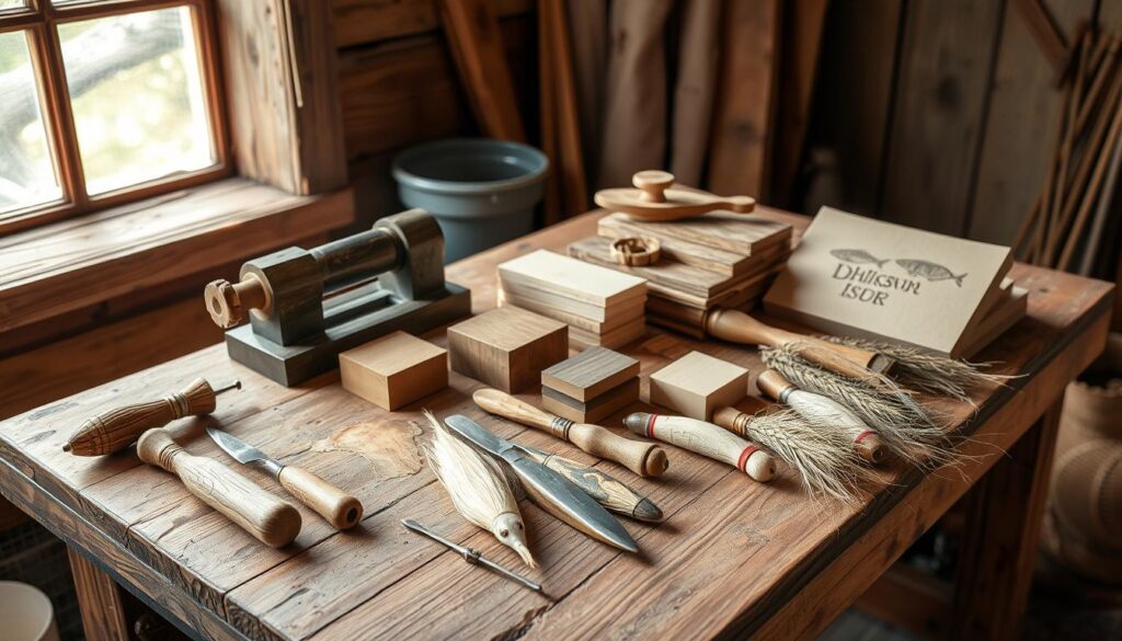 wooden lure tools